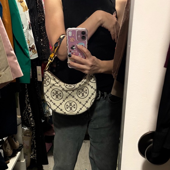 Tory Burch Beige and Gray Shoulder Bag - Picture 7 of 8